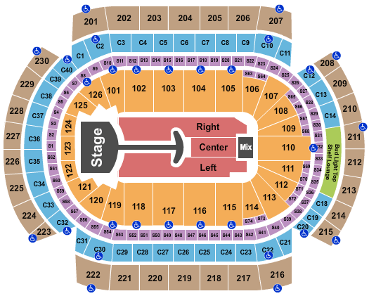 Grand Casino Arena Lady Gaga Seating Chart